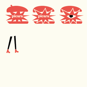 Variantes del logo Pícara